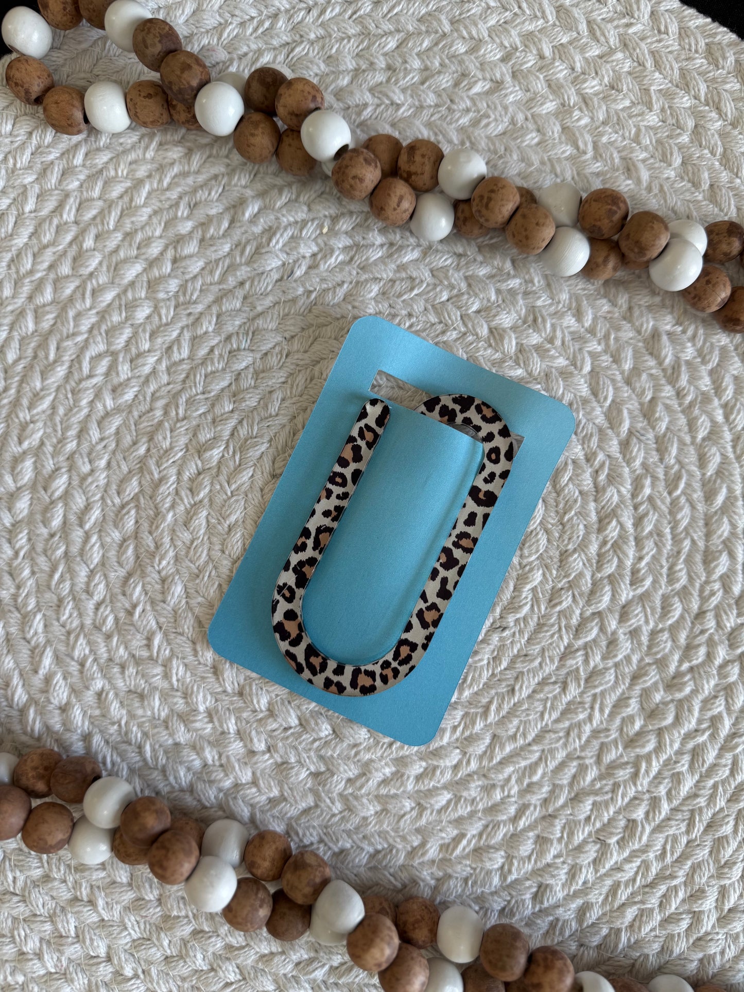 Cheetah Acrylic Jumbo Paperclip