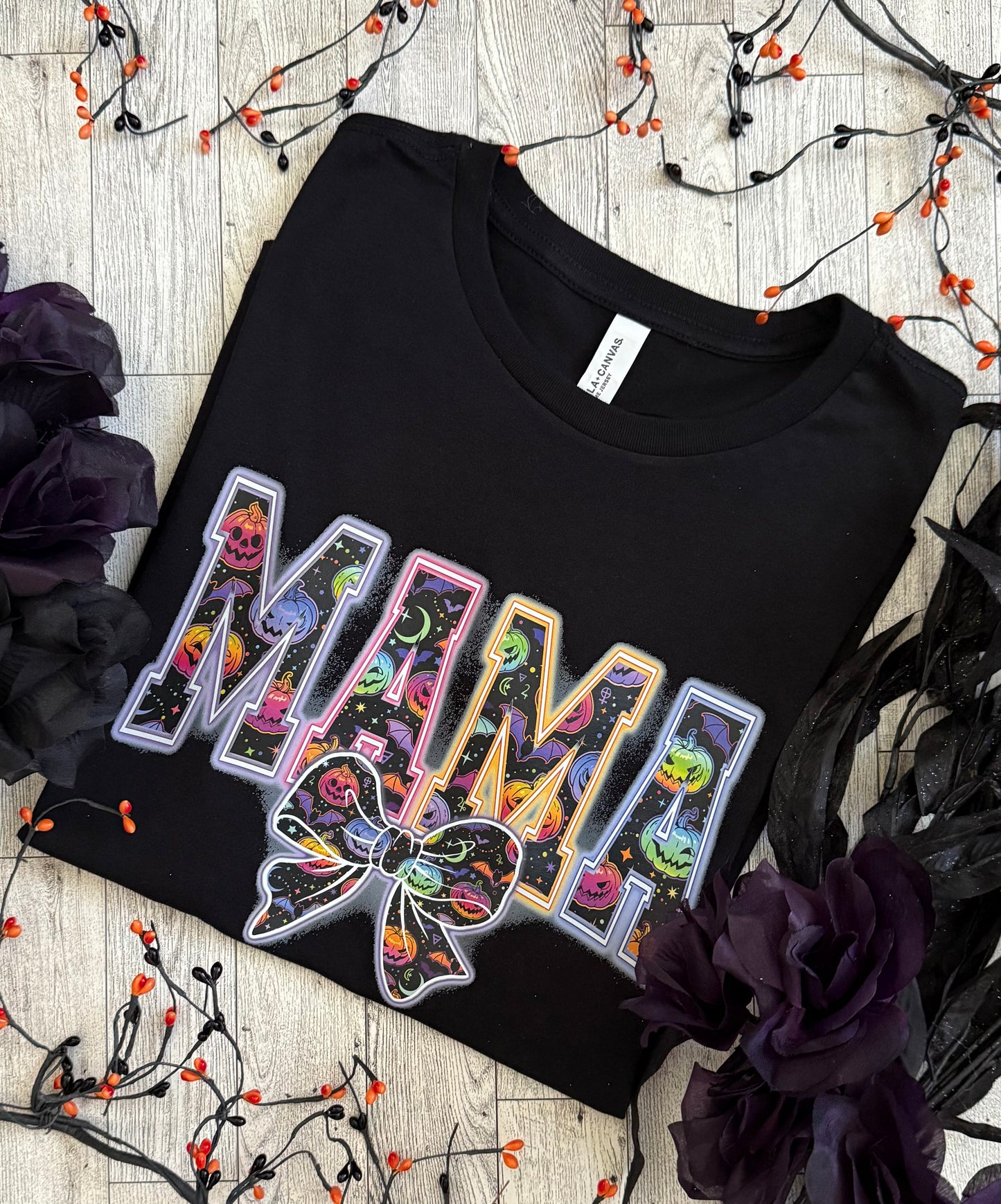 Neon Halloween Mama TShirt - Last Chance