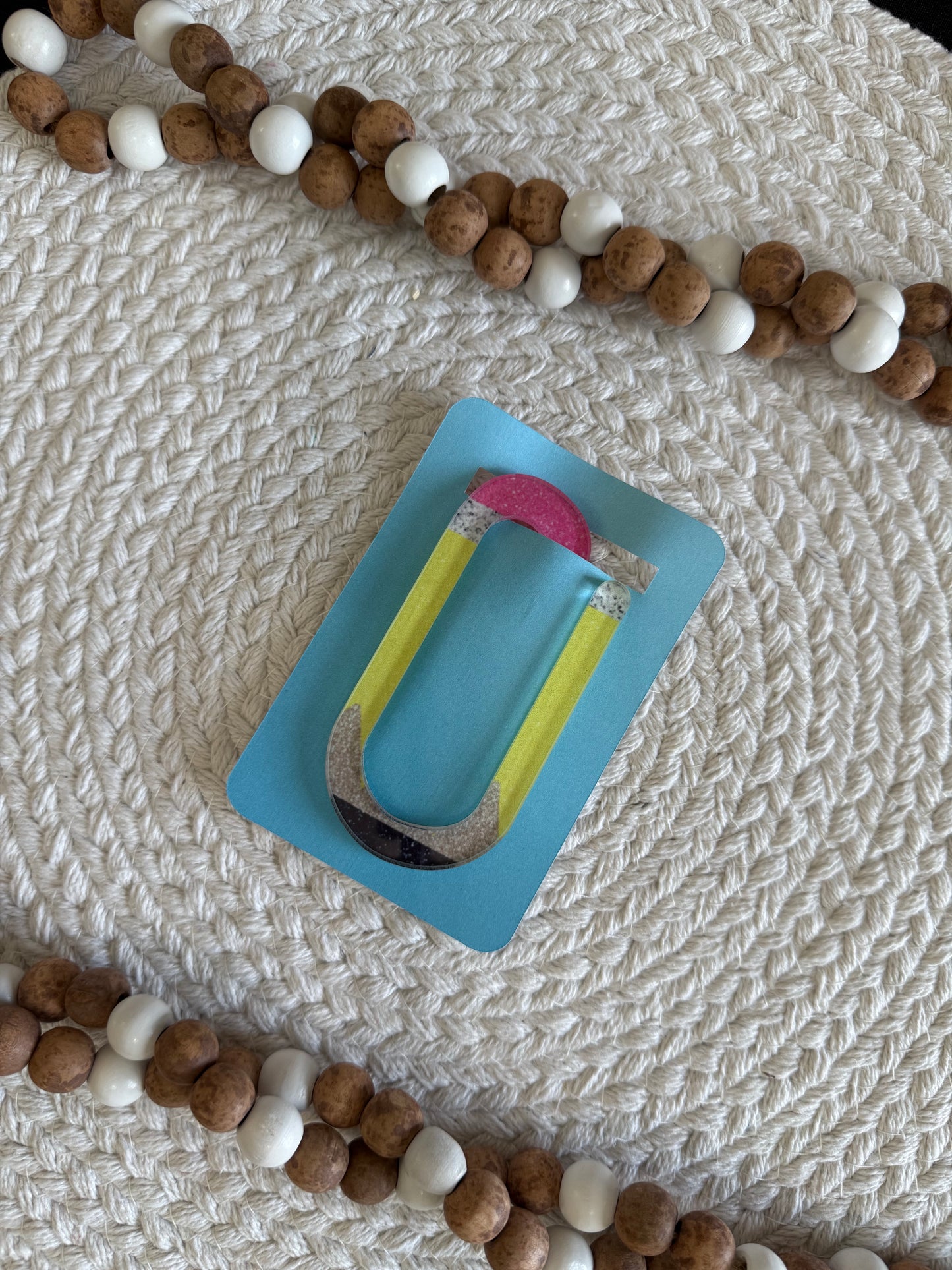 Pencil Acrylic Jumbo Paperclip