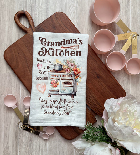 Grandma's Kitchen Flour Sack Dish Towel