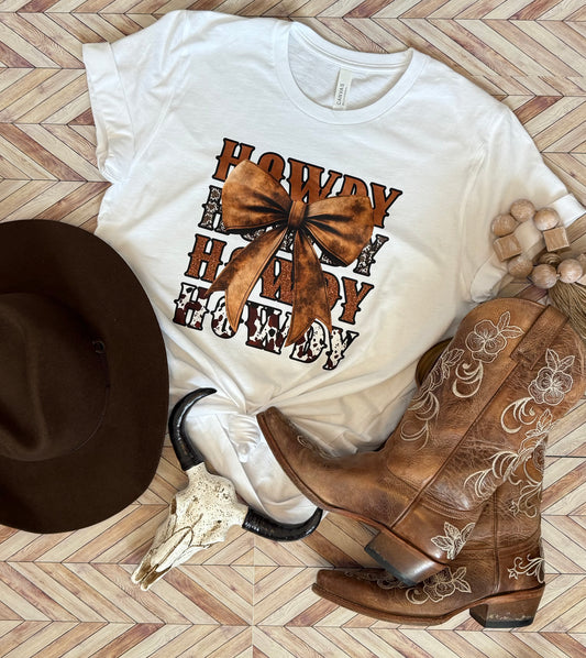 Howdy Howdy Howdy Bow Tshirt