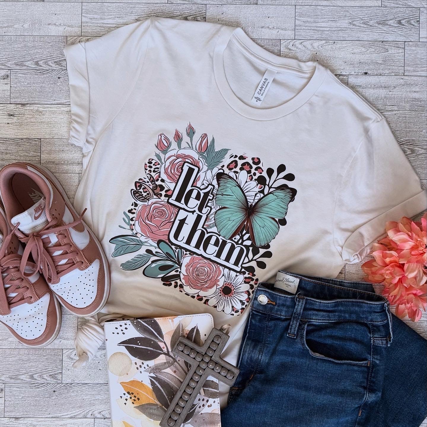 Let Them Floral Tshirt