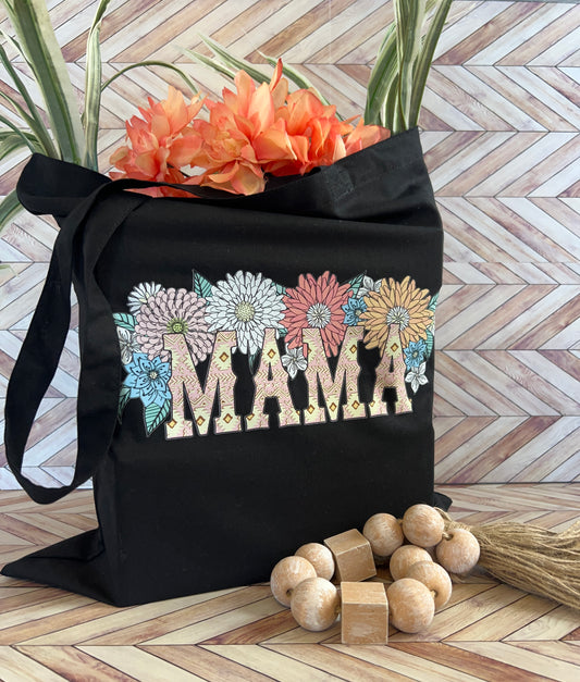 Black Tote Bag - Mama