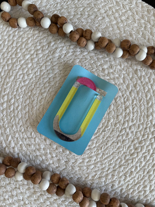 Pencil Acrylic Jumbo Paperclip