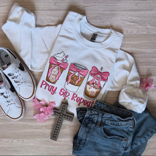 Pray. Sip. Repeat. Sweatshirt