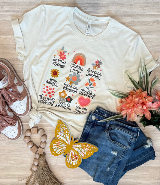 Retro Positive Words TShirt