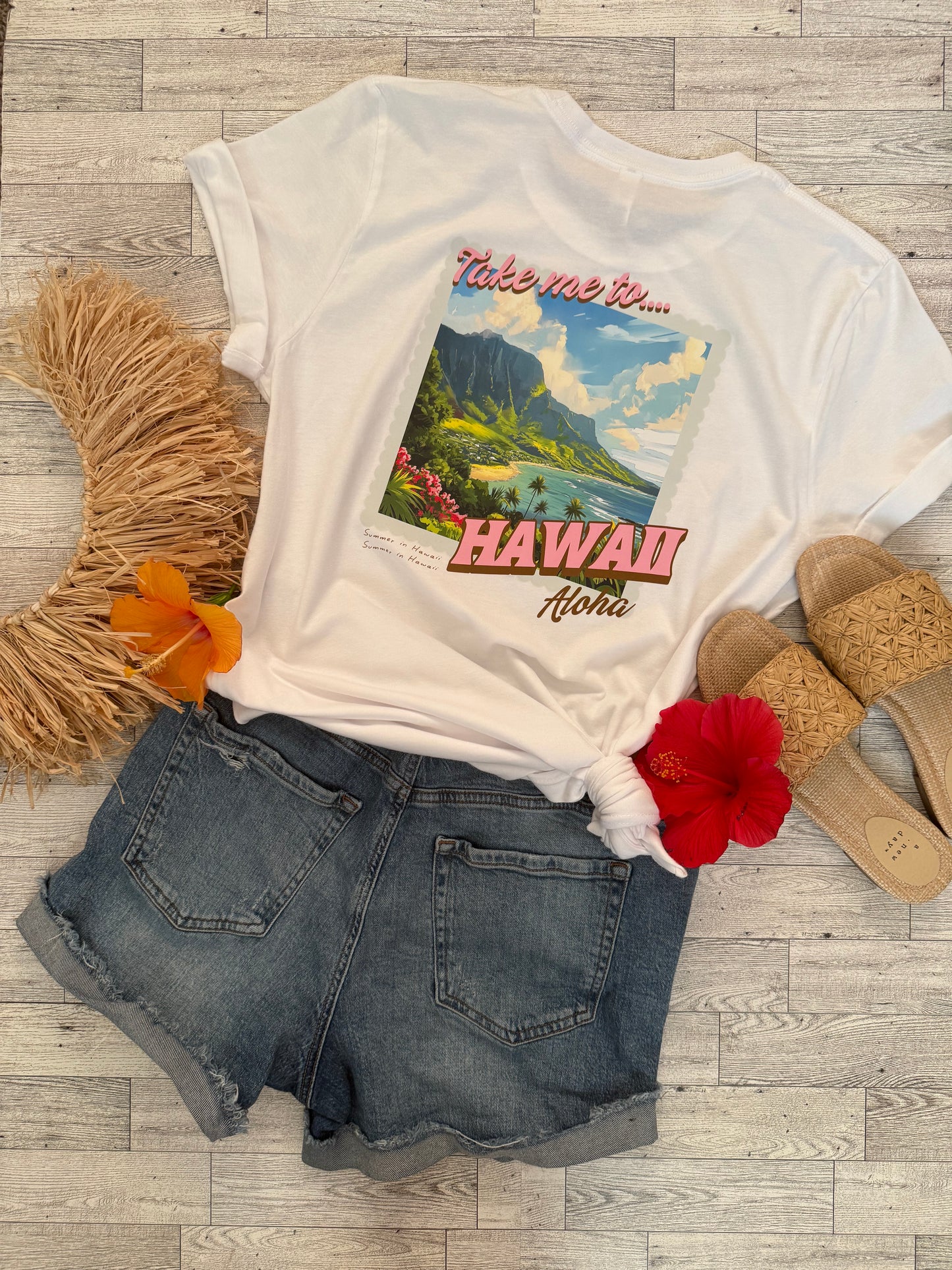 Take Me To Hawaii Postage Stamp TShirt
