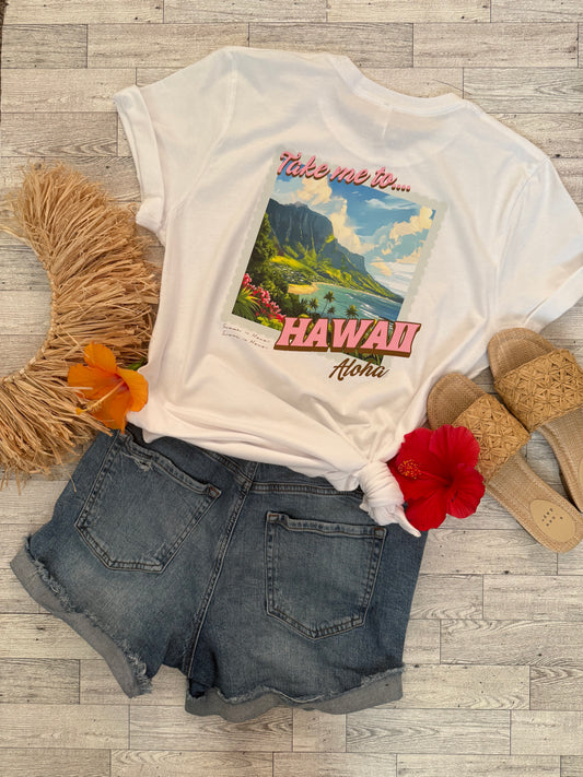 Take Me To Hawaii Postage Stamp TShirt