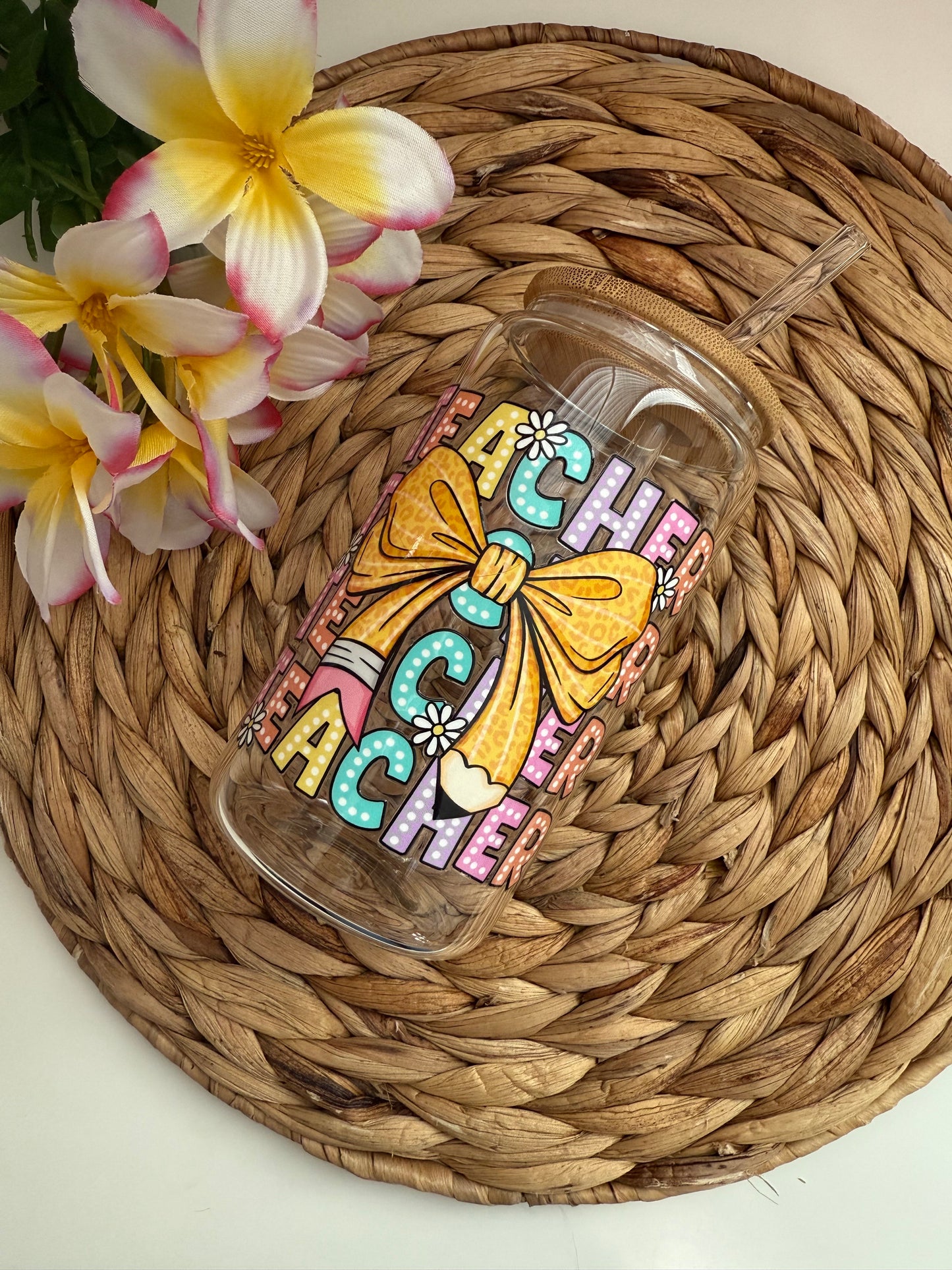 Rainbow Teacher 16oz Cup | Aesthetic Drinkware