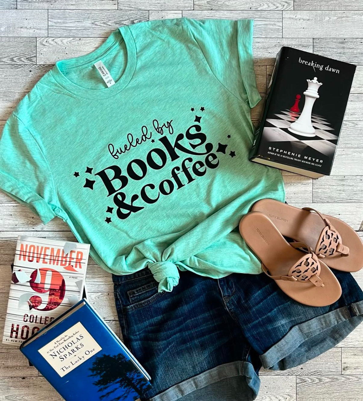 Fueled by Books & Coffee Tshirt - Last Chance