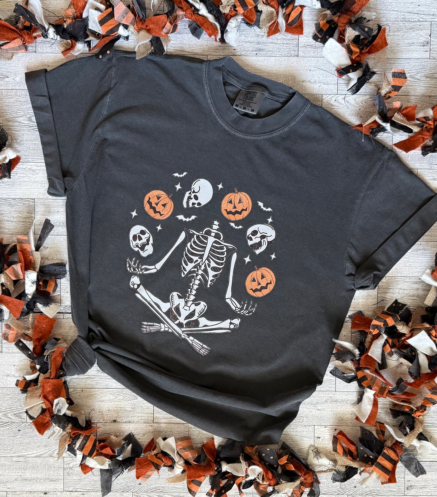 Skeleton Pumpkins Spooky Tshirt - Last Chance